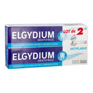 Pierre Fabre - Elgydium - Dentifrice Anti Plaque 50 ml Lot de 2 x 75 ml
