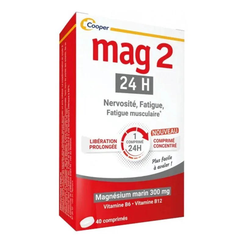 COMPRIMÉS Mag 2 24H Formule Renforcée 40 Cooper 40