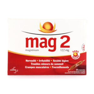 Cooper - Mag 2 - 122 mg 30 ampoules de solution buvable sans sucre