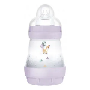 BABY MAM FRANCE - Mam - Biberon Easy Start 160 ml 0 Mois et + Débit 1 - Couleur : Lilas