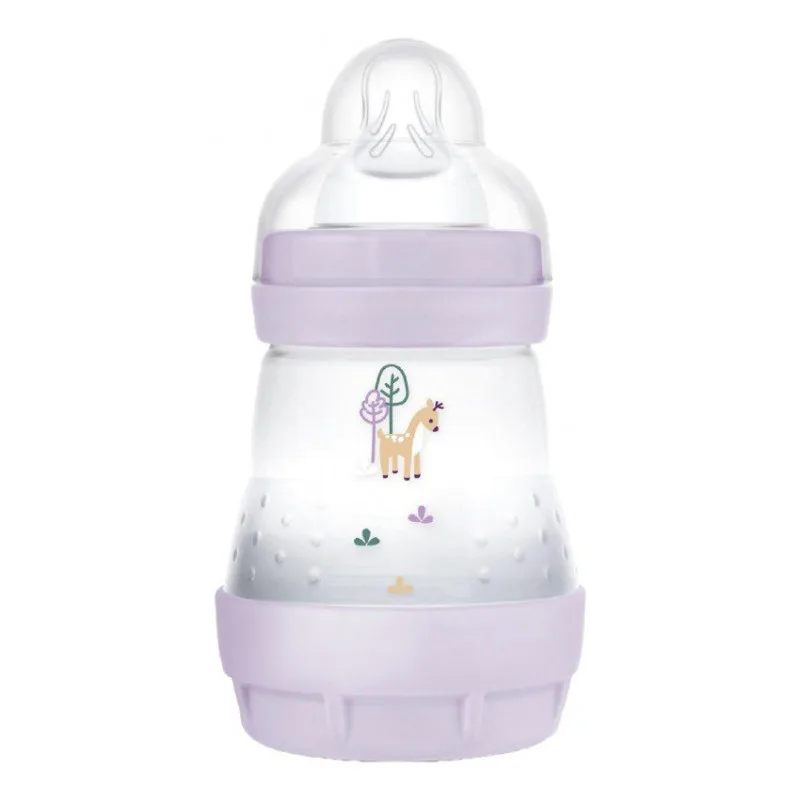 BABY MAM FRANCE - Mam - Biberon Easy Start 160 ml 0 Mois et + Débit 1 - Couleur : Lilas