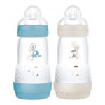 BIBERON 2 Biberons Easy Start 2 Mois et + Océan Baby Mam France 260 Ml