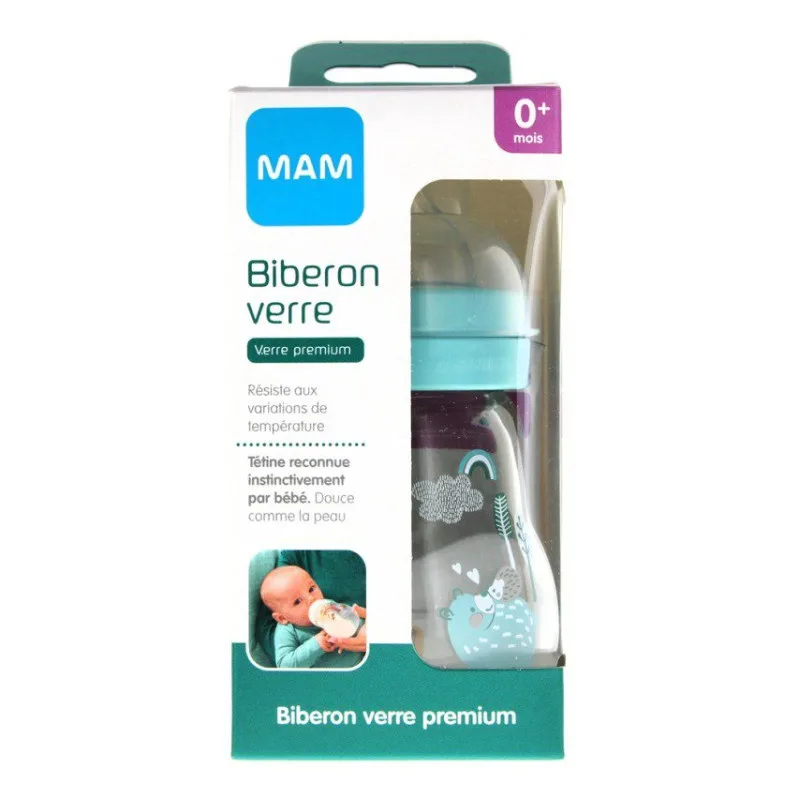 BIBERON Bébé MAM FRANCE Man Verre Premium BABY MAM 170 Ml