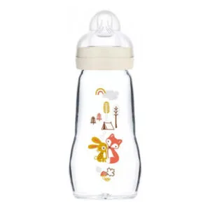 BABY MAM FRANCE - Mam - Biberon Verre Premium 260 ml 2 Mois et + Débit 2