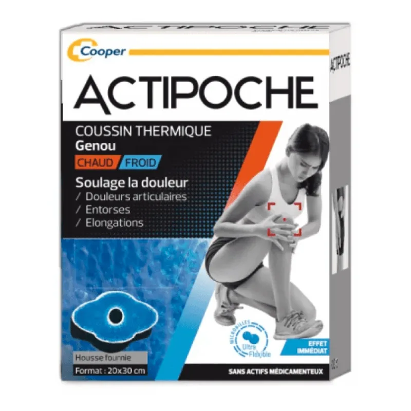 Cooper - Actipoche - Chaud/Froid Genou - Coussin thermique 20 x 30 cm