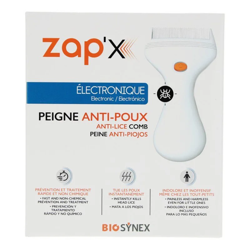 TRAITEMENT ANTI-POUX Zap'x Peigne Électronique Biosynex