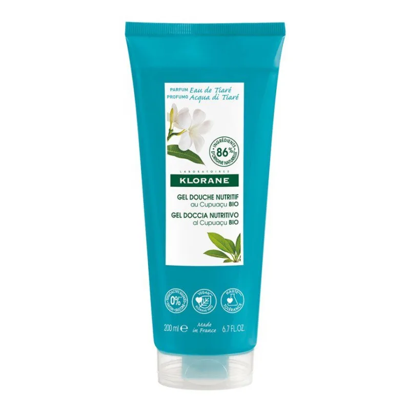 GEL DOUCHE Nutritif au Cupuaçu Bio Eau de Klorane 200 Ml