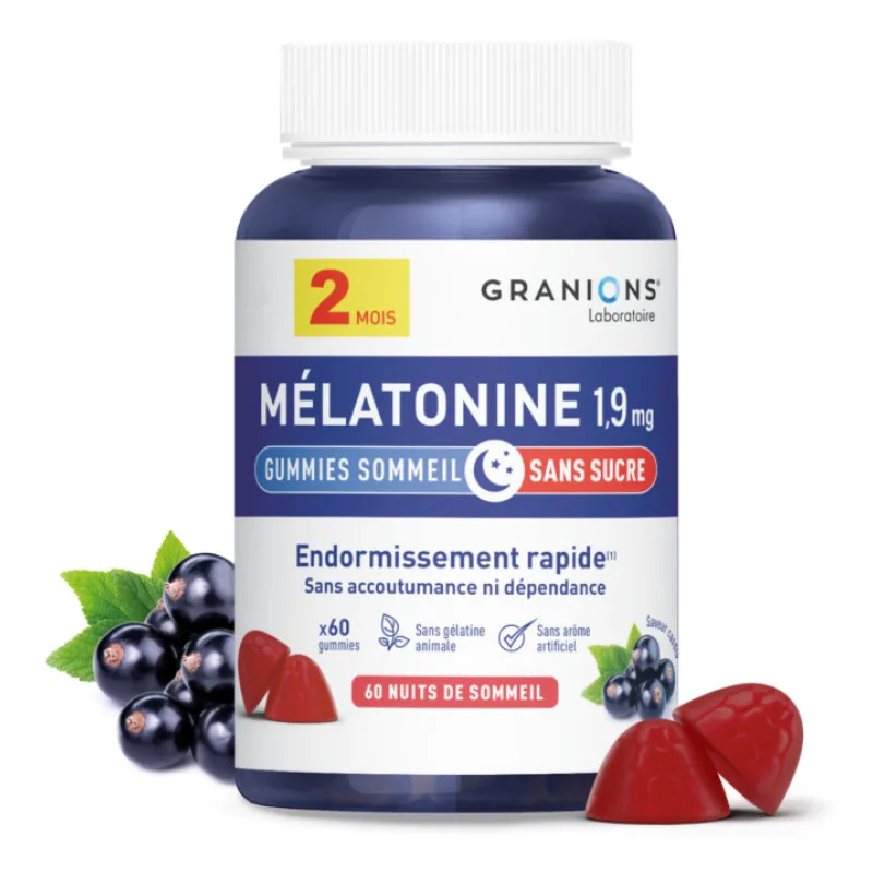 GUMMIES Mélatonine 1,9 Mg 60 Sommeil Granions