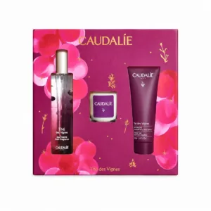 COFFRET CADEAU Eau Fraîche Thé des Vignes 50 ml, Gel Douche 50 ml et Bougie 35 g | Caudalie
