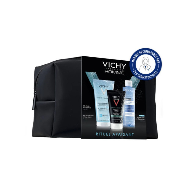 vichy homme trousse rituel bien etre shampoing mineral doux