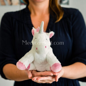 bouillotte micro ondable peluche junior licorne blanche warmies 1