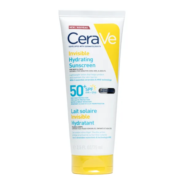 LAIT Solaire Invisible Hydratant SPF50+ Cerave 177ML – Image 4