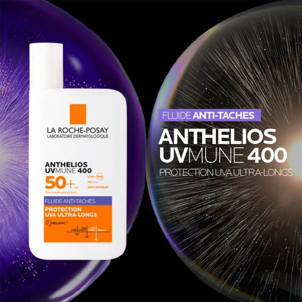 CRÈME SOLAIRE Anthelios Uvmune 400+ + Fluide Anti Tâches SPF50 la Roche-Posay 50ML – Image 2