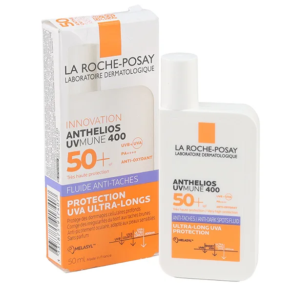 CRÈME SOLAIRE Anthelios Uvmune 400+ + Fluide Anti Tâches SPF50 la Roche-Posay 50ML – Image 3