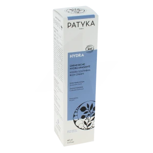 Patyka Hydra Crème Riche Hydra Apaisante Tube De 40 Ml
