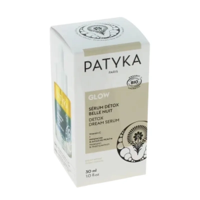 SÉRUM Glow Détox Belle Nuit Flacon Compte Patyka 30 Ml