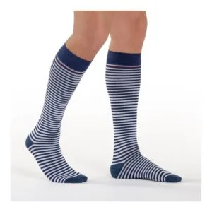 CHAUSSETTES DE CONTENTION Marinière Bleu Marine Sigvaris Classe 2