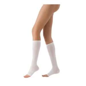 CHAUSSETTES DE CONTENTION Anti-thrombose Pieds Ouverts Sigvaris Classe 2 Blanc