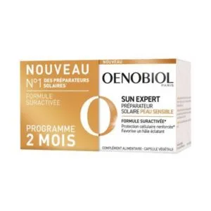 Oenobiol Paris Préparation Solaire — Oenobiol Sun Expert Prépateur Solaire Peau Sensible 2 Mois