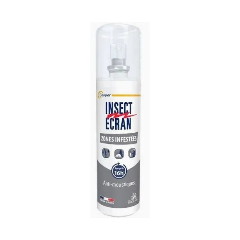 SPRAY Écran Anti Moustiques Répulsif Peau Zones Insect 100 Ml