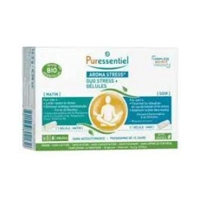 GÉLULES Aroma Stress Duo Stress + Puressentiel 30 Gélules