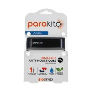 Parakito Spray Anti-Moustique — Bracelet Anti-Moustiques Rechargeable Adulte Modèle : Color Noir