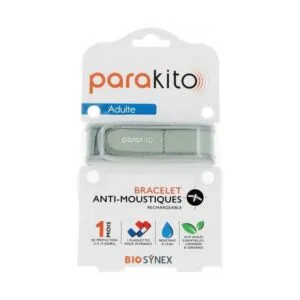Parakito Spray Anti-Moustique — Bracelet Anti-Moustiques Rechargeable Adulte Modèle : Kaki