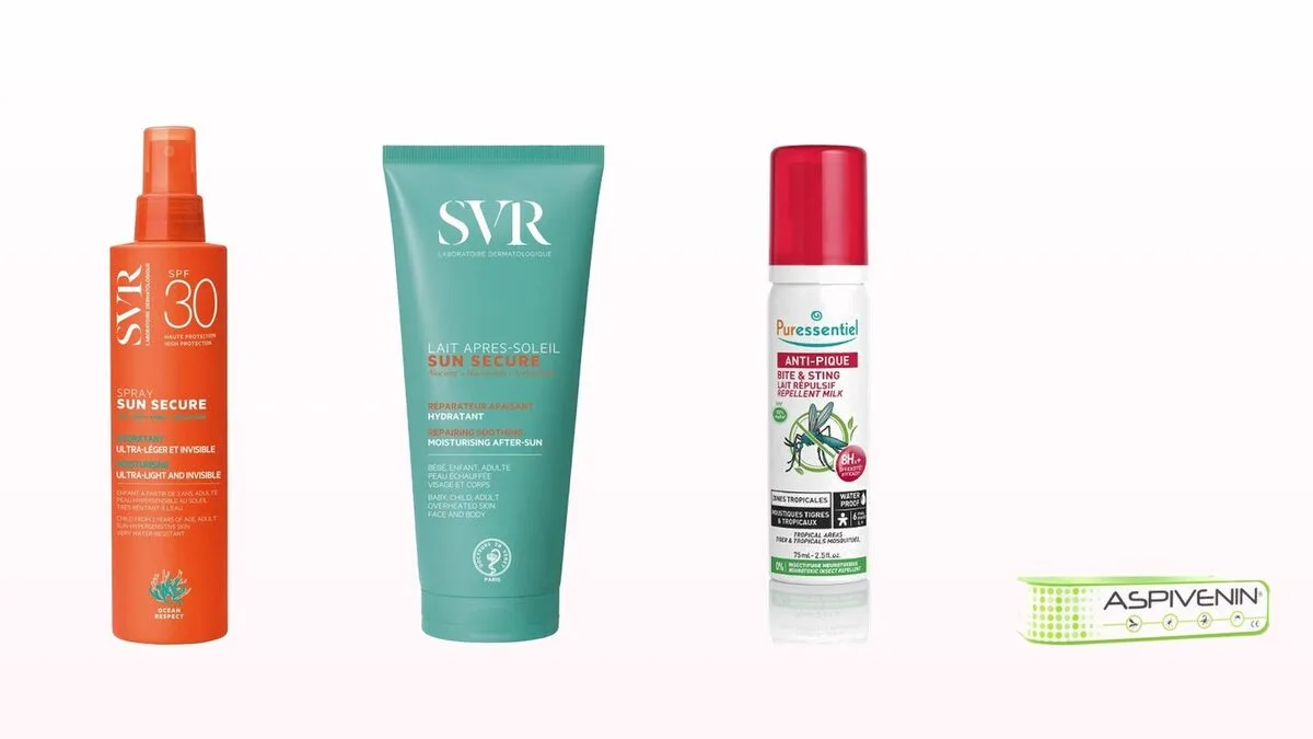 Pack Vacances - Solaire Apres-Soleil Anti-Moustique Aspivenin