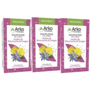 ARKOGÉLULES Programme 3 Mois Huiles de Bourrache & D'onagre Arkopharma 180