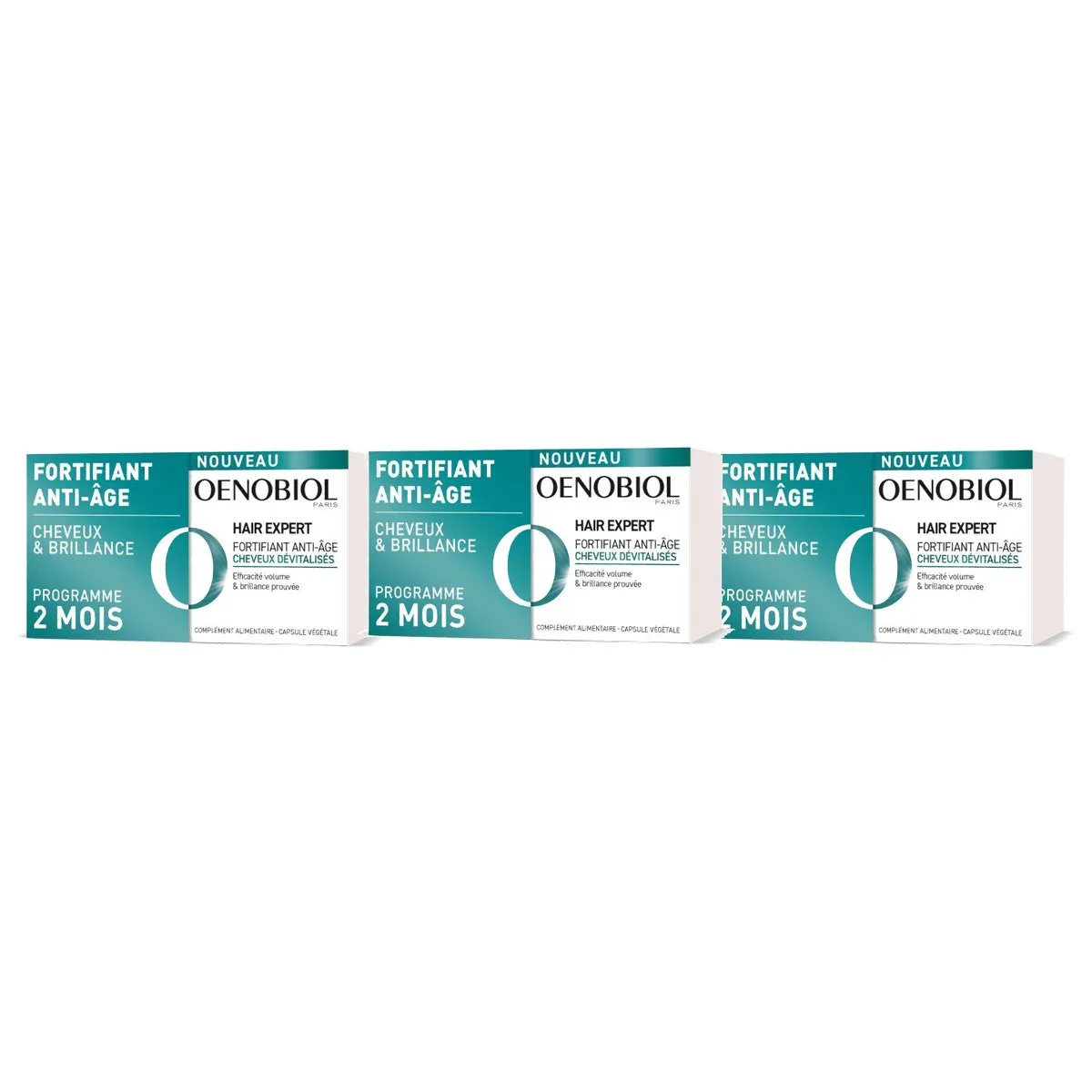 CAPSULES Paris Cheveux Expert Fortifiant Anti Âge Programme 3 Mois x60