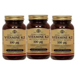 COMPLÉMENT ALIMENTAIRE Programme 3 Mois Vitamine K2 MK7 Solgar 100µg