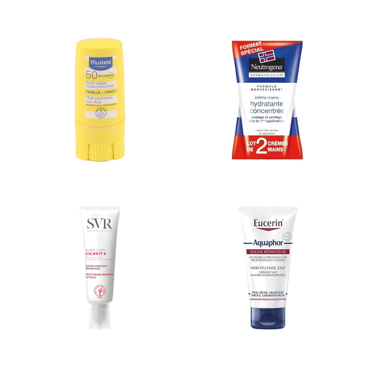 Pack Ski Froid - Stick Solaire Creme Mains Baume Levres