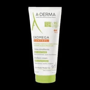 LOT DE 2 — CRÈME ÉMOLLIENTE Exomega Control Anti-Grattage A-Derma 200 Ml
