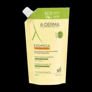 ÉCO-RECHARGE Exomega Control Huile Lavante Émolliente Anti-Grattage A-Derma 500 Ml