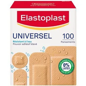 ELASTOPLAST UNIVERSEL PLASTIQUE - 100 pansements - 4 formats