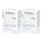 A-DERMA - Pain Dermatologique Apaisant - Visage et Corps - Peaux Fragiles, 2x100g