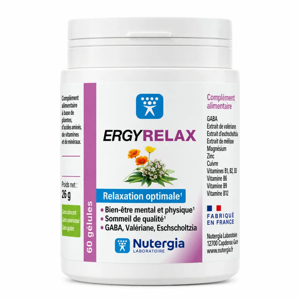 Pot Ergyrelax Nutergia relaxation optimale 60 gelules
