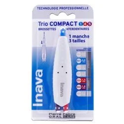 BROSSETTES Inava Triocompact 145 ISO 1/4/5 Manche + 3 Recharges 4 Pièces