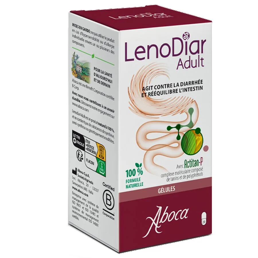 GÉLULES Lenodiar Adulte Diarrhée Aboca 20 Gélules