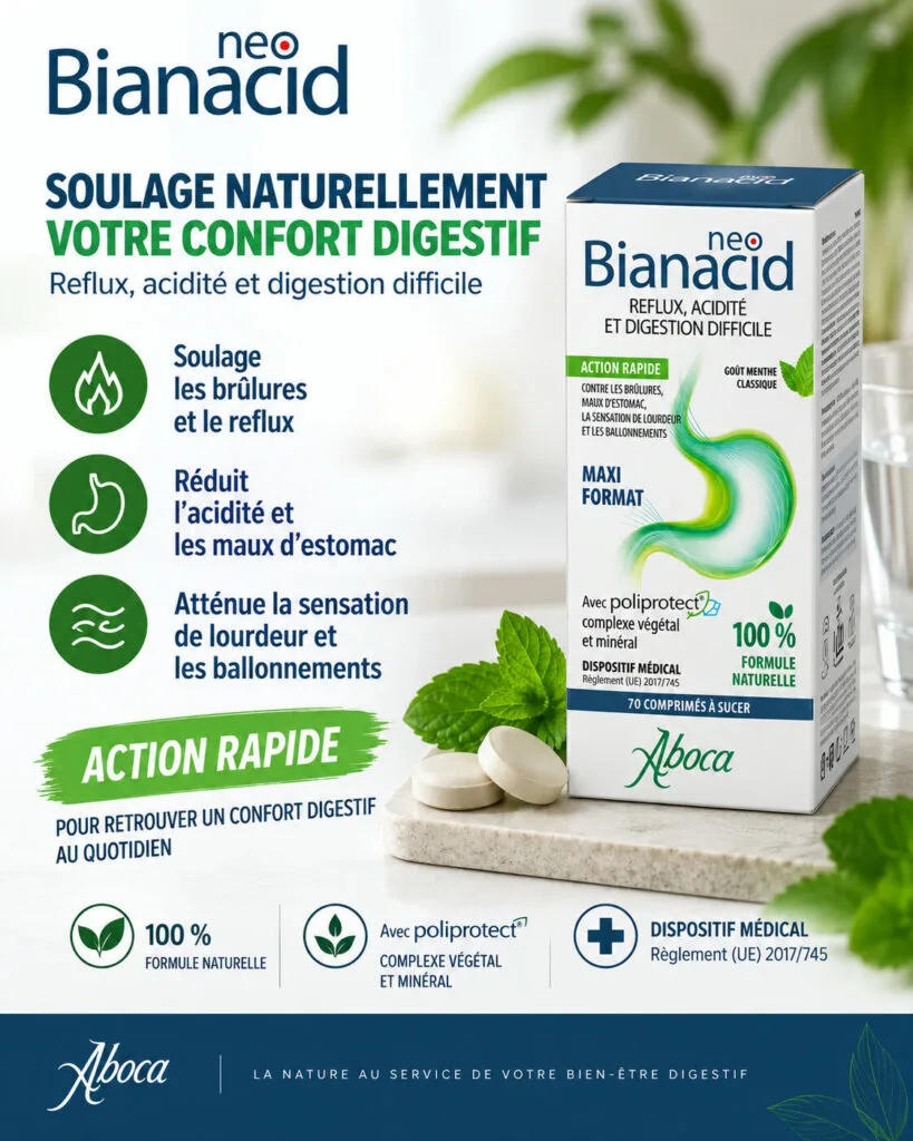 Neobianacid Aboca maxi format 70 comprimes - reflux acidite