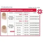 Hollister Moderma Flex CeraPlus convexe souple poche fermee Midi 1 piece opaque a decouper 15 a 38 mm - boite de 30