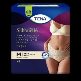 TENA Silhouette Plus Creme taille haute - Taille M - sachet de 9 (ex TENA Lady Pants Plus M)