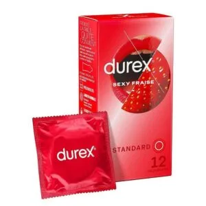 DUREX SEXY FRAISE preservatif boite de 12