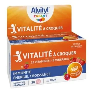 Alvityl Vitalité Fraise – 30 comprimés à croquer