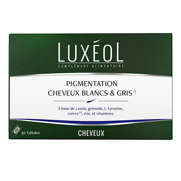 Luxéol Pigmentation Cheveux Blancs & Gris – 30 gélules