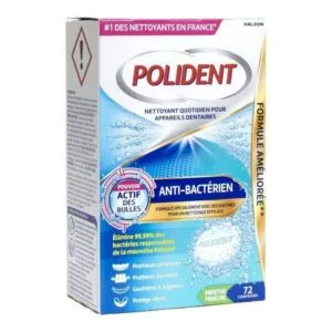 POLIDENT Anti-Bacterien nettoyant 4 en 1 comprimes appareil dentaire B/72