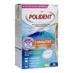 POLIDENT 3 MINUTES comprimes nettoyants appareil dentaire B/66