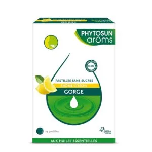 Phytosun Arôms Esculape Pastilles Gorge Citron sans sucres - 24 pastilles