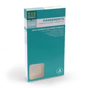 Marque Conseil Pansement hydrocellulaire border lite 10 x 20 cm, boite de 10