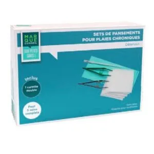 Marque Conseil Set de detersion des plaies chroniques, boite de 5 soins